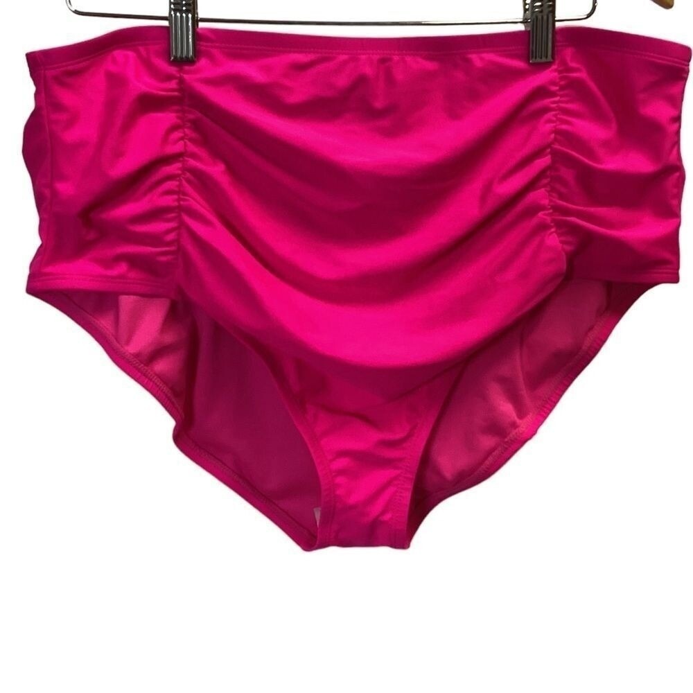 NWT California waves plus hot pink High waisted bikini size 3X - Picture 2 of 6